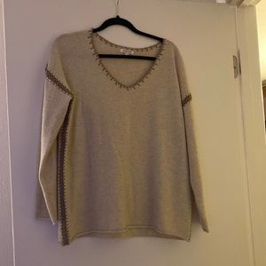 Johnny Was Cashmere whipstitch sweater.